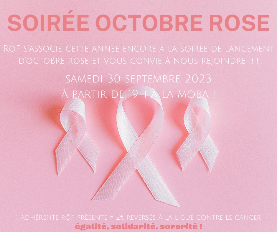 association gardoise au féminin : participation RÔF au lancement d'Octobre Rose à la Moba de Bagnols-sur-Cèze